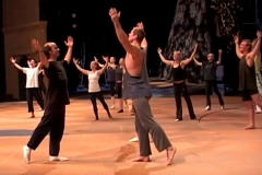 Movement coach Lorin Eric Salm teaches movement to artists of Cirque du Soleil's "O"
