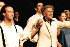 Marcel Marceau and students at Marceau's Paris school in 1995