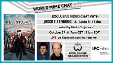 World Mime Organisation interview with Resistance star Jesse Eisenberg and mime coach Lorin Eric Salm